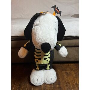 Snoopy Halloween Neon Glow Skeleton Door Greeter - 21" Tall - DanDee 2023